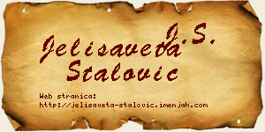 Jelisaveta Stalović vizit kartica